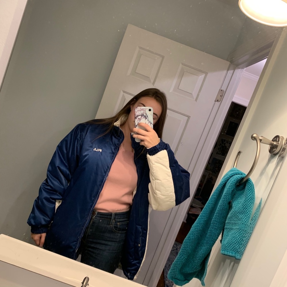 Vintage fila reversible puffer coat